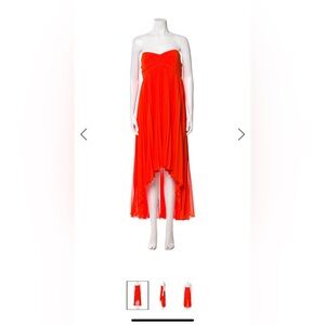 Badgley Mischka Red Asymmetrical Dress